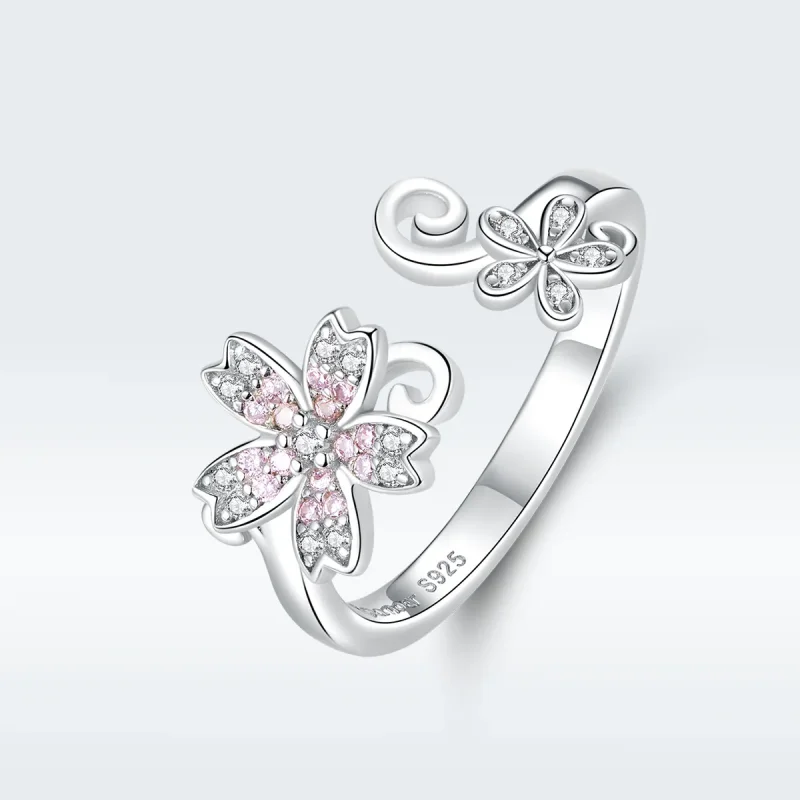 (image for) Pandora Style Silver Open Ring, Dazzling Daisy - BSR086 - Product Image