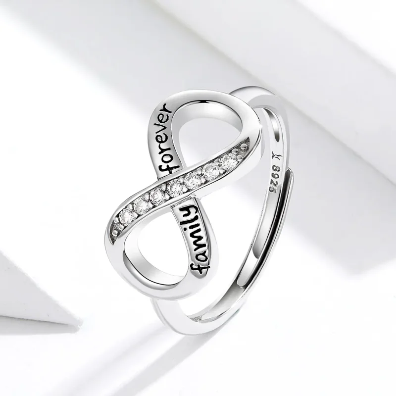 (image for) Pandora Style Silver Open Ring, Endless Love - SCR579 - View 2