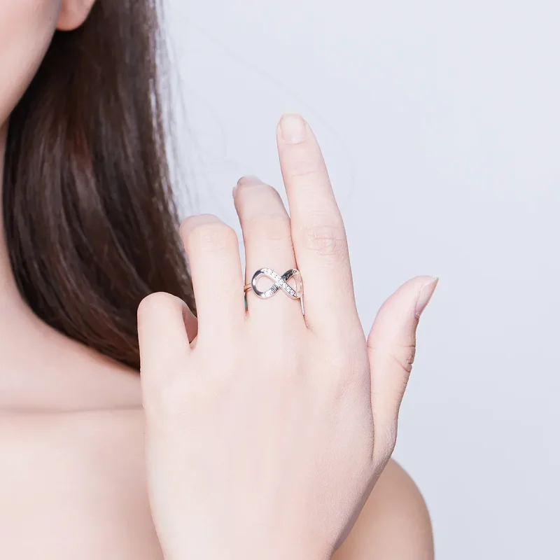 (image for) Pandora Style Silver Open Ring, Endless Love - SCR579 - View 6