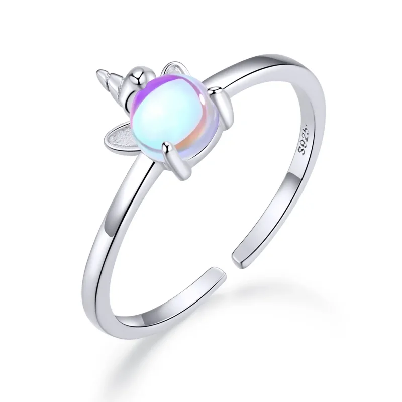 (image for) Pandora Style Silver Open Ring, Fancy Unicorn - SCR642 - Product Image