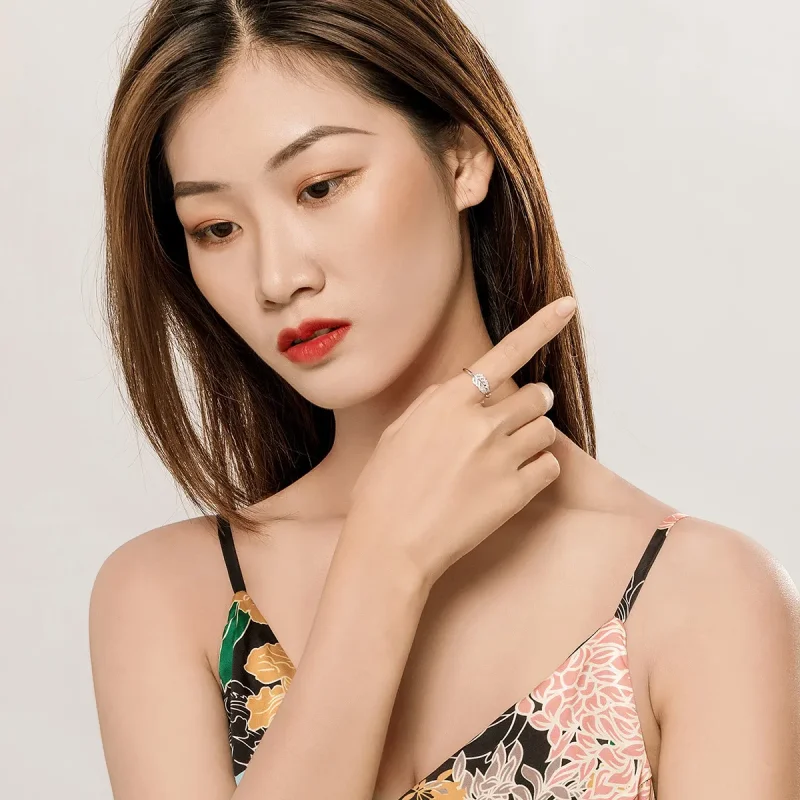 (image for) Pandora Style Silver Open Ring, Feather Light - SCR614 - View 7