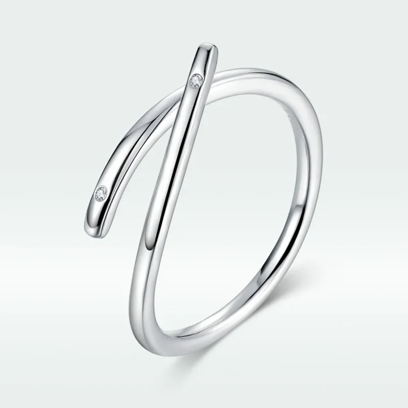 (image for) Pandora Style Silver Open Ring, Finger Heart - SCR653 - View 5
