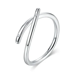 (image for) Pandora Style Silver Open Ring, Finger Heart - SCR653