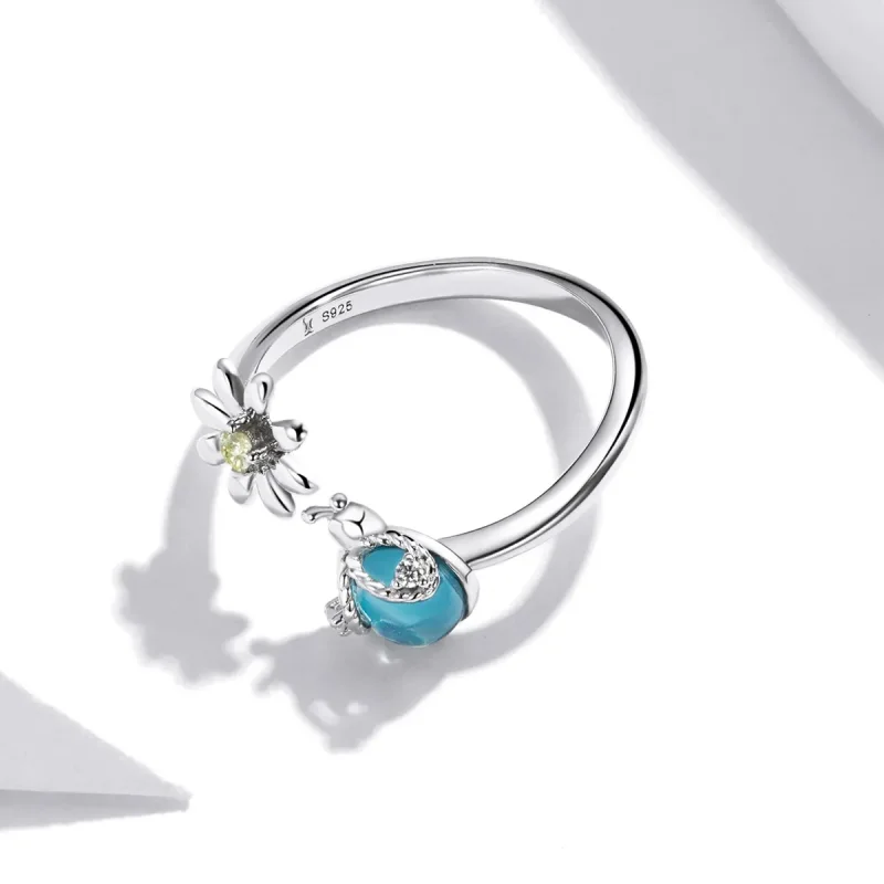 (image for) Pandora Style Silver Open Ring, Garden - SCR726 - View 4