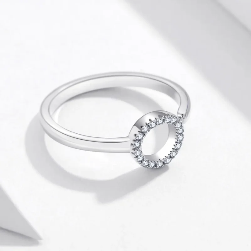 (image for) Pandora Style Silver Open Ring, Halo Open - SCR545 - View 4
