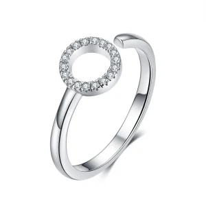 (image for) Pandora Style Silver Open Ring, Halo Open - SCR545