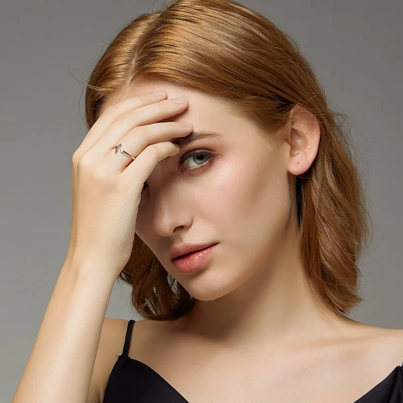 (image for) Pandora Style Silver Open Ring, Mermaid Tear - SCR618-A - View 5