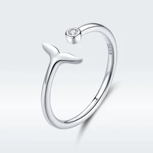 (image for) Pandora Style Silver Open Ring, Mermaid Tear - SCR618-A