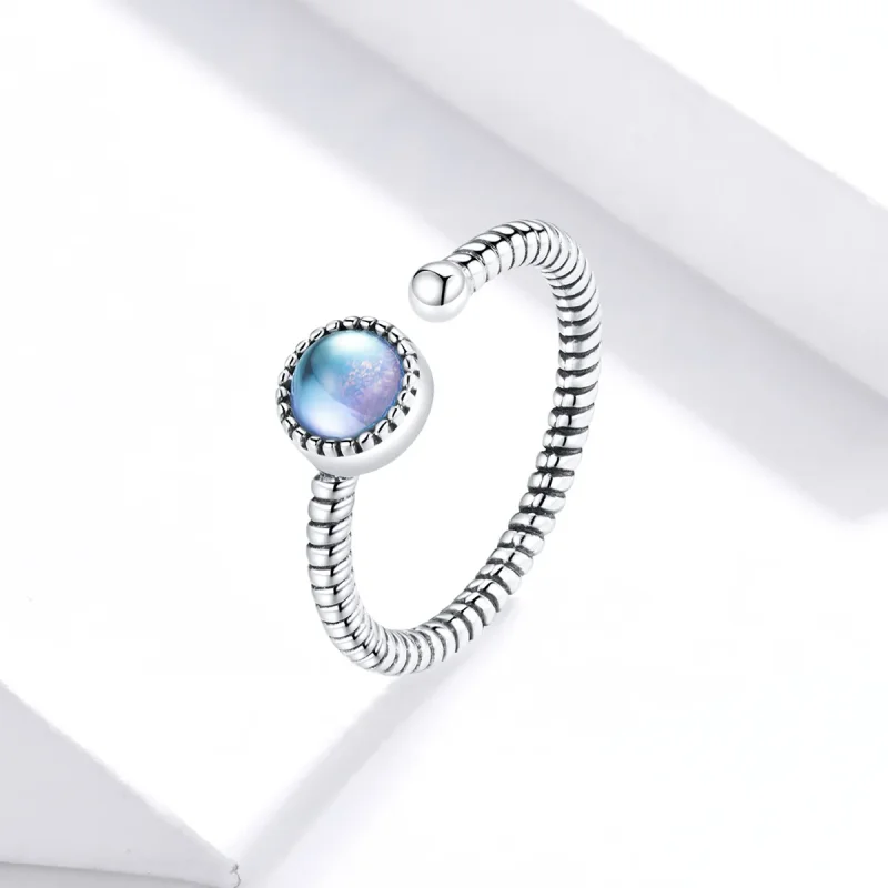(image for) Pandora Style Silver Open Ring, Moonlight Lover - SCR698 - View 2