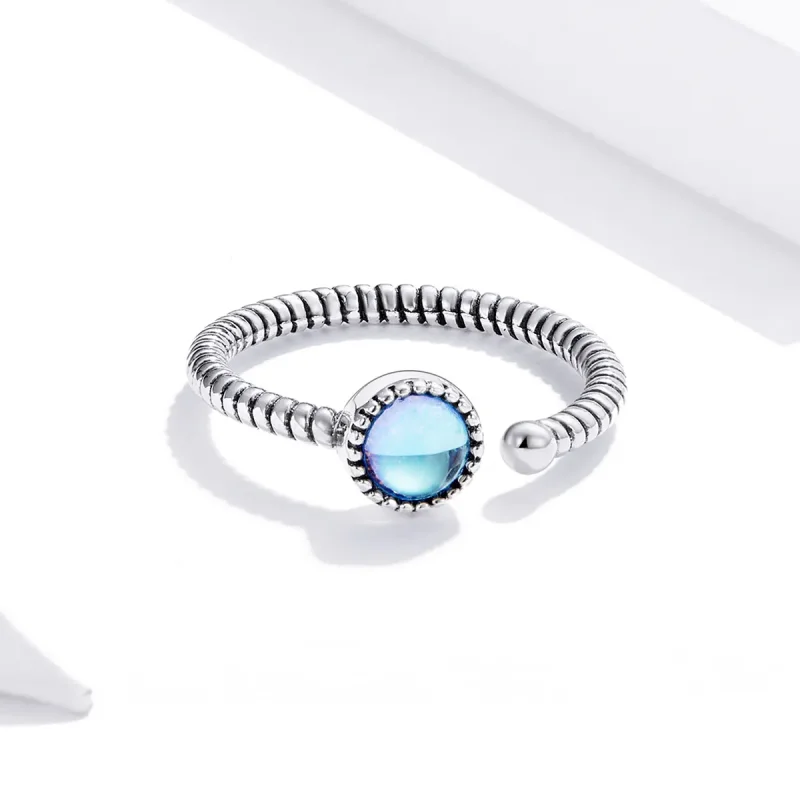 (image for) Pandora Style Silver Open Ring, Moonlight Lover - SCR698 - View 3