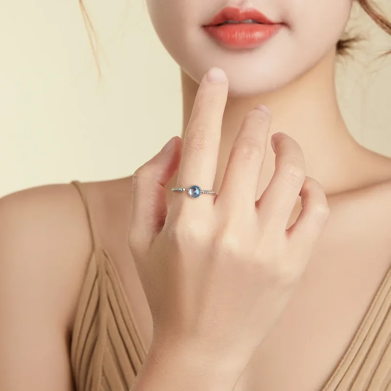 (image for) Pandora Style Silver Open Ring, Moonlight Lover - SCR698 - View 7