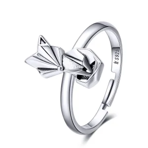(image for) Pandora Style Silver Open Ring, Origami Fox - SCR560