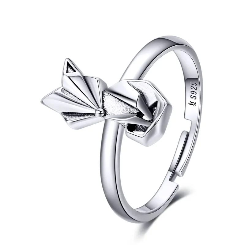 (image for) Pandora Style Silver Open Ring, Origami Fox - SCR560 - Product Image