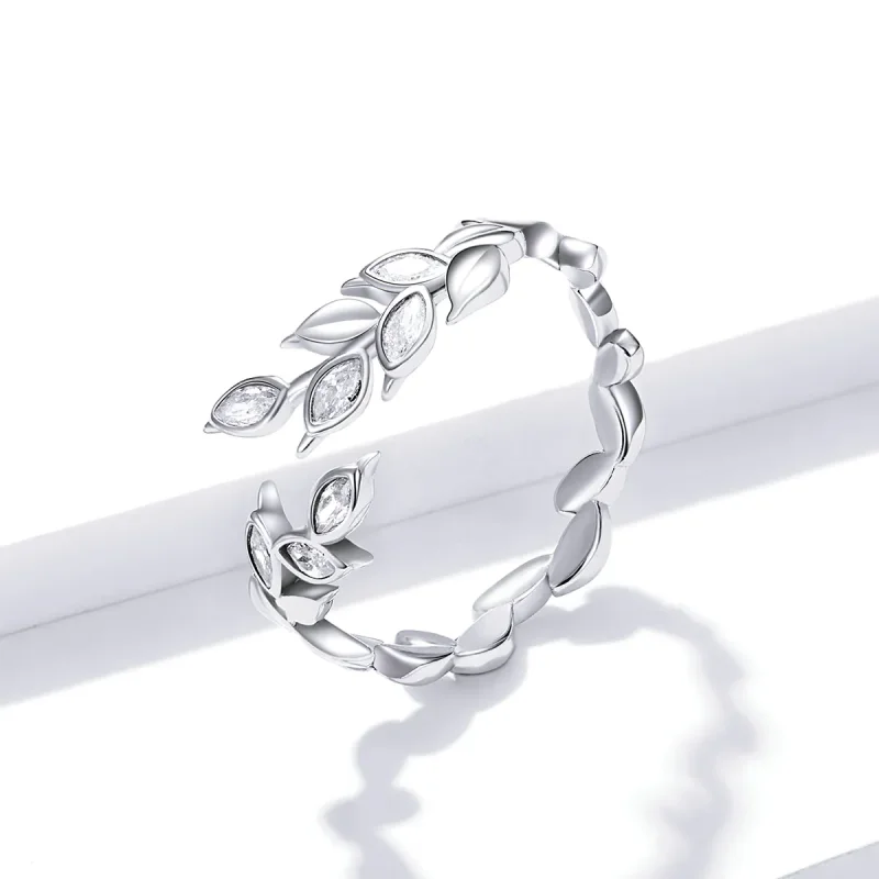 (image for) Pandora Style Silver Open Ring, Shining Wheat Spike - BSR135 - View 2