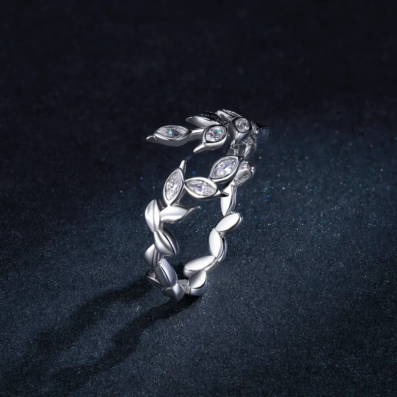 (image for) Pandora Style Silver Open Ring, Shining Wheat Spike - BSR135 - View 5