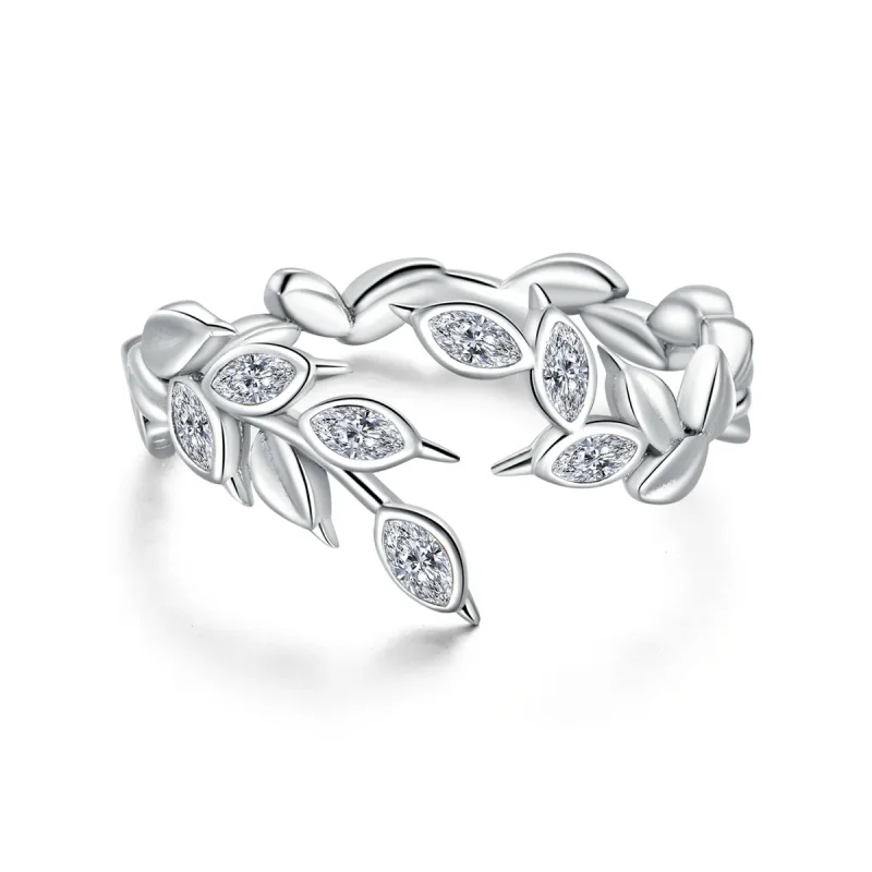 (image for) Pandora Style Silver Open Ring, Shining Wheat Spike - BSR135 - Product Image