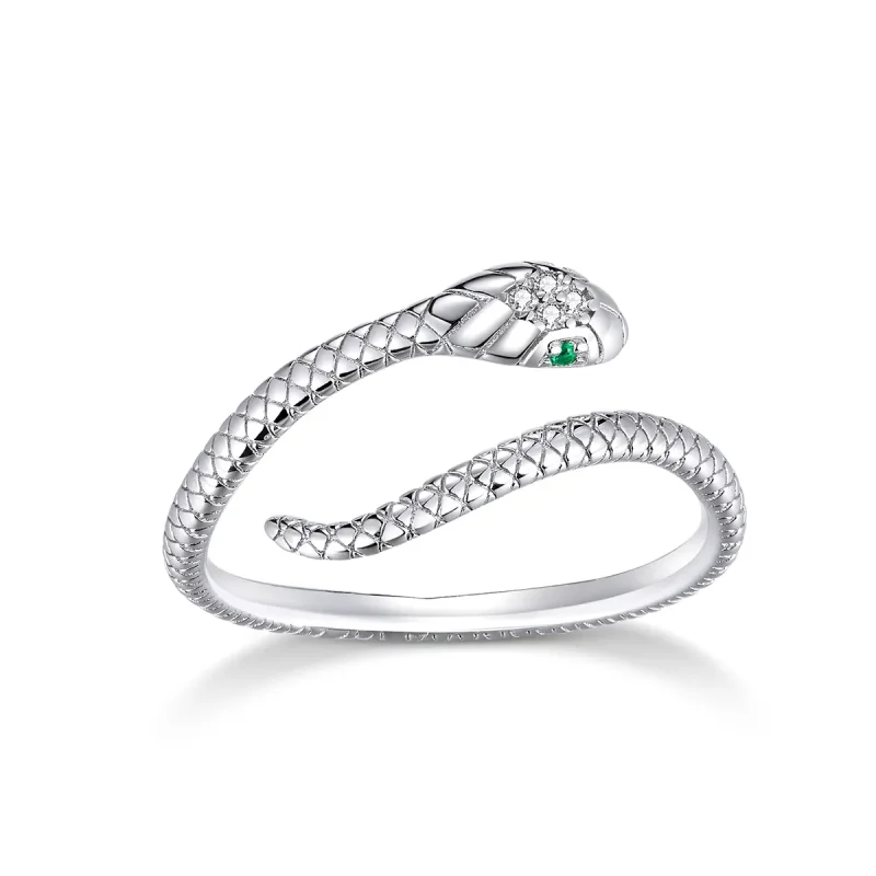 (image for) Pandora Style Silver Open Ring, Snake - SCR666 - Product Image