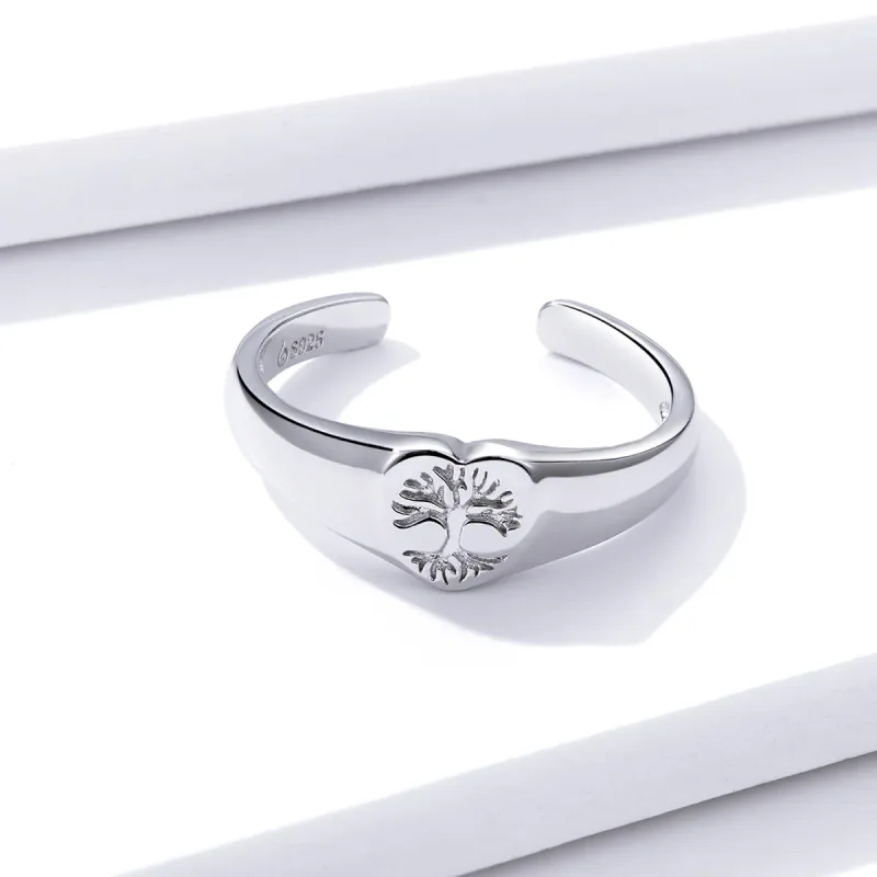 (image for) Pandora Style Silver Open Ring, Tree of Life - BSR122 - View 4