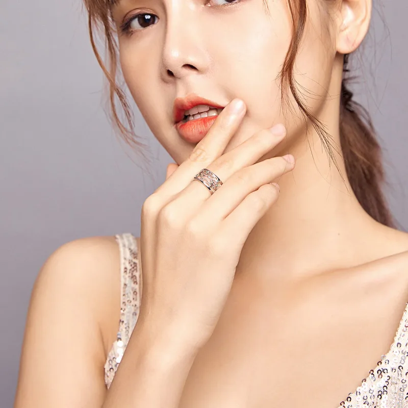 (image for) Pandora Style Silver Open Ring, Tree of Life - BSR125 - View 6