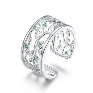 (image for) Pandora Style Silver Open Ring, Tree of Life - BSR125