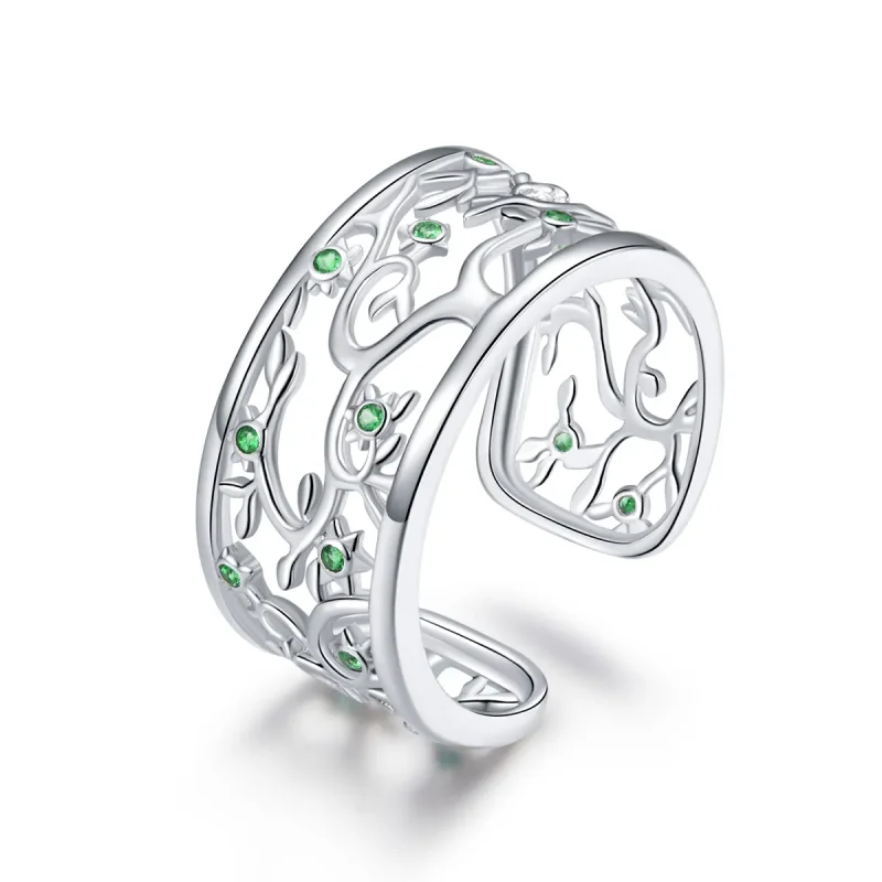 (image for) Pandora Style Silver Open Ring, Tree of Life - BSR125 - Product Image