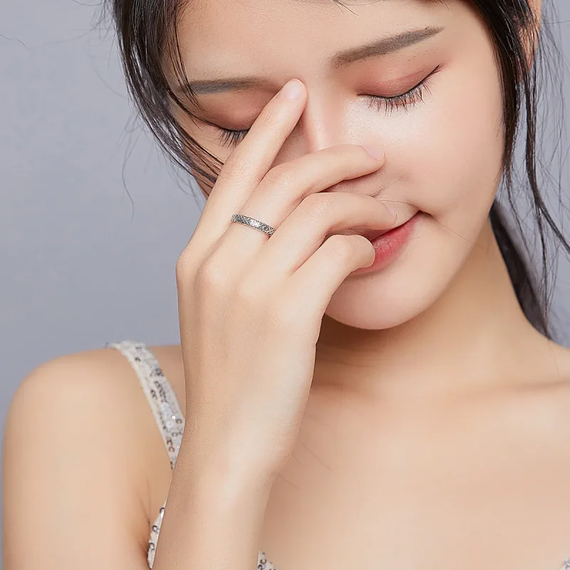 (image for) Pandora Style Silver Open Ring, Vintage Pattern - SCR657 - View 5