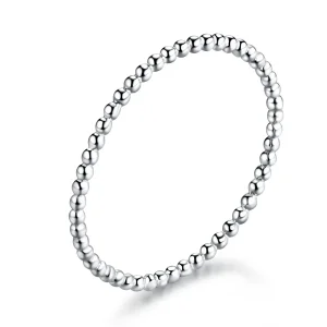 (image for) Pandora Style Silver Ring, Beaded - SCR574