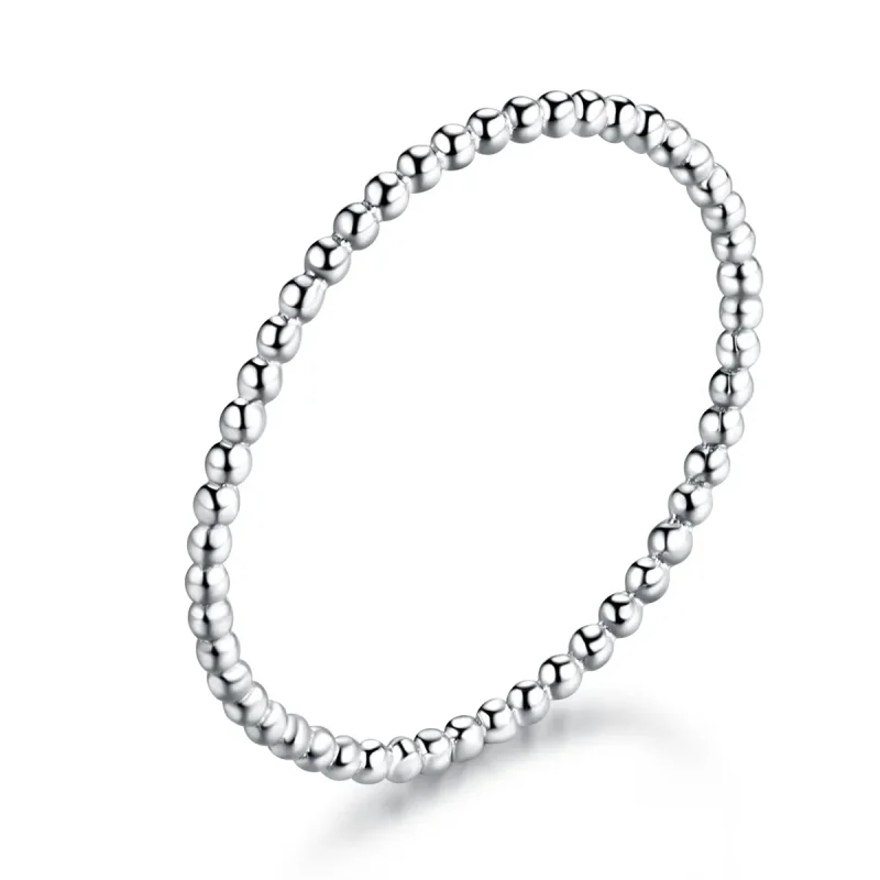 (image for) Pandora Style Silver Ring, Beaded - SCR574 - Product Image