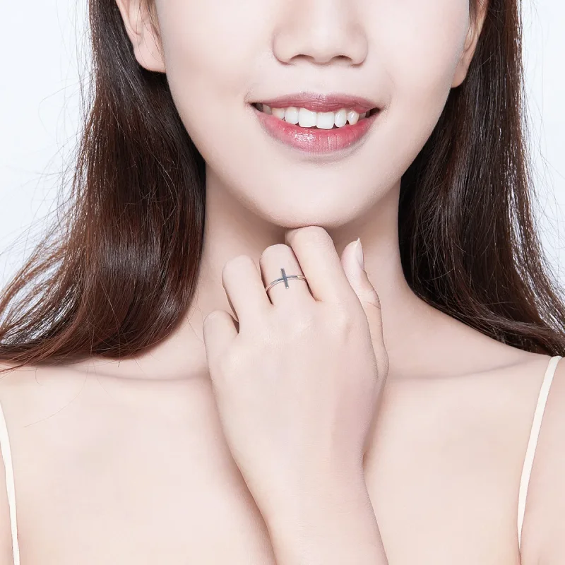 (image for) Pandora Style Silver Ring, Cross - SCR562 - View 7