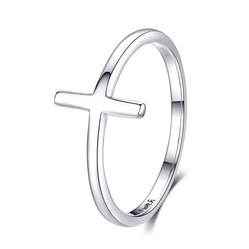 (image for) Pandora Style Silver Ring, Cross - SCR562 - Product Image