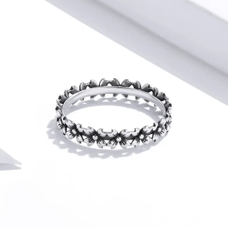 (image for) Pandora Style Silver Ring, Daisy Chain - SCR724 - View 2
