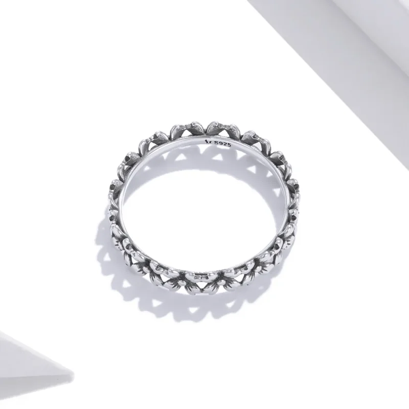 (image for) Pandora Style Silver Ring, Daisy Chain - SCR724 - View 3