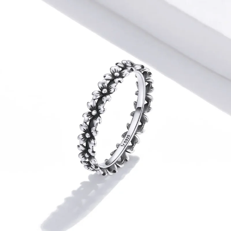 (image for) Pandora Style Silver Ring, Daisy Chain - SCR724 - View 4