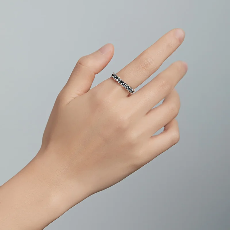 (image for) Pandora Style Silver Ring, Daisy Chain - SCR724 - View 7