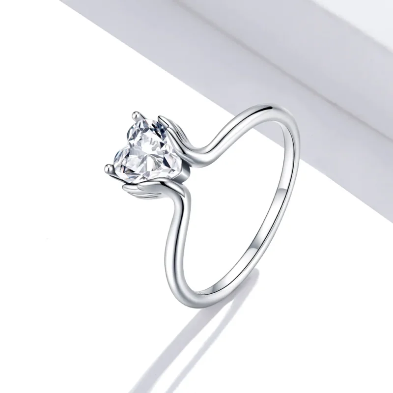 (image for) Pandora Style Silver Ring, Engagements - SCR729 - View 2