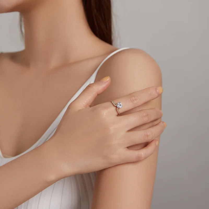 (image for) Pandora Style Silver Ring, Engagements - SCR729 - View 7