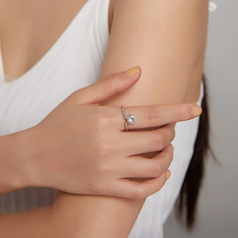 (image for) Pandora Style Silver Ring, Engagements - SCR729 - View 8