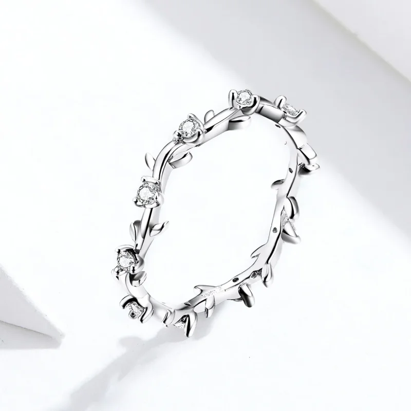 (image for) Pandora Style Silver Ring, Flower Crown - SCR625 - View 2