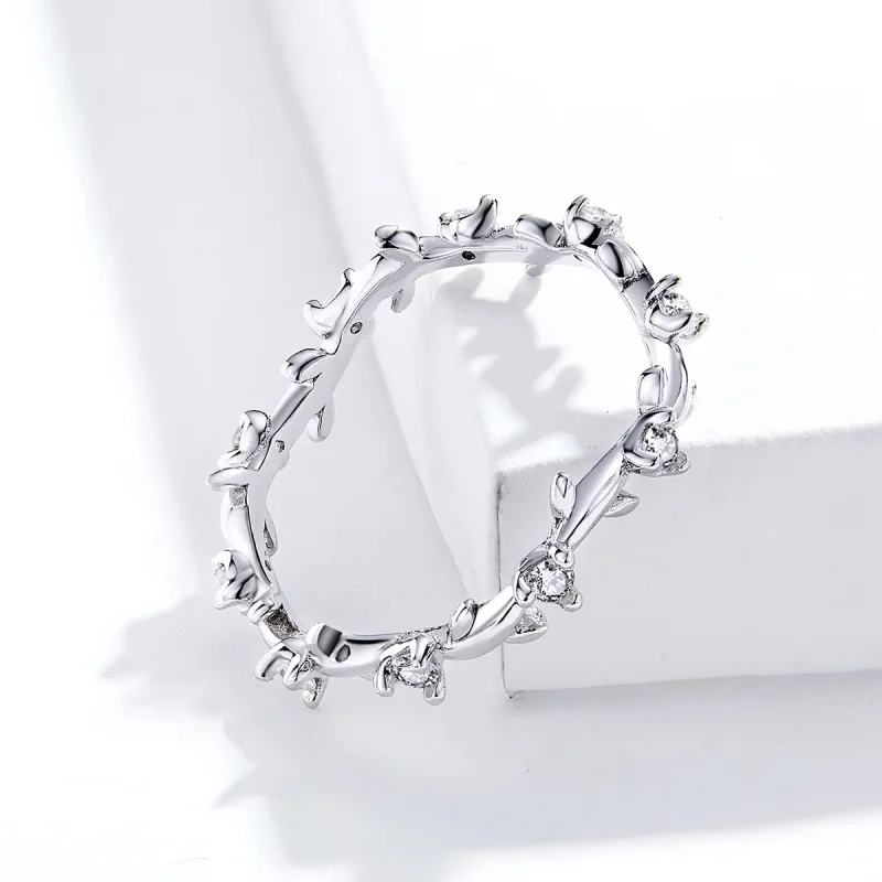 (image for) Pandora Style Silver Ring, Flower Crown - SCR625 - View 3