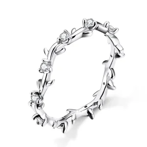 (image for) Pandora Style Silver Ring, Flower Crown - SCR625