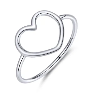 (image for) Pandora Style Silver Ring, Heart - SCR641