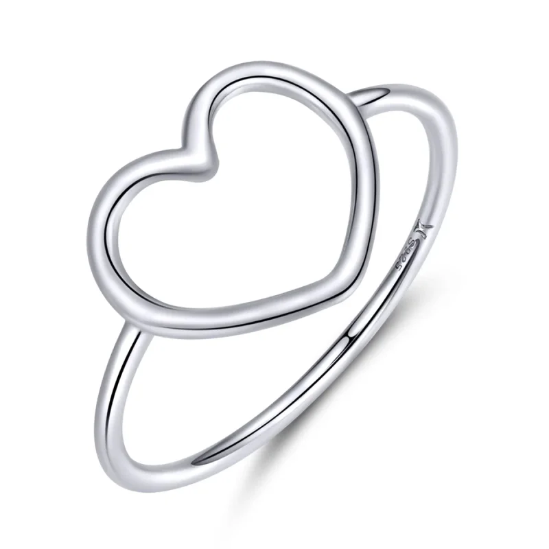 (image for) Pandora Style Silver Ring, Heart - SCR641 - Product Image