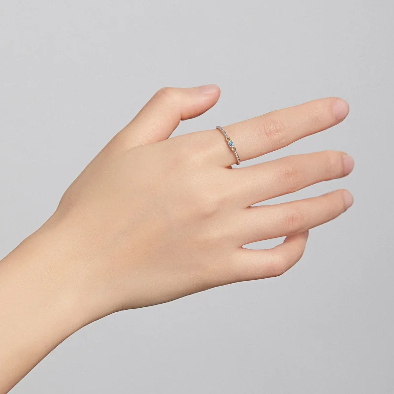 (image for) Pandora Style Silver Ring, Love of Rainbow - SCR721 - View 8