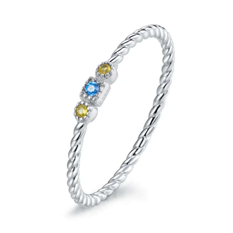 (image for) Pandora Style Silver Ring, Love of Rainbow - SCR721 - Product Image