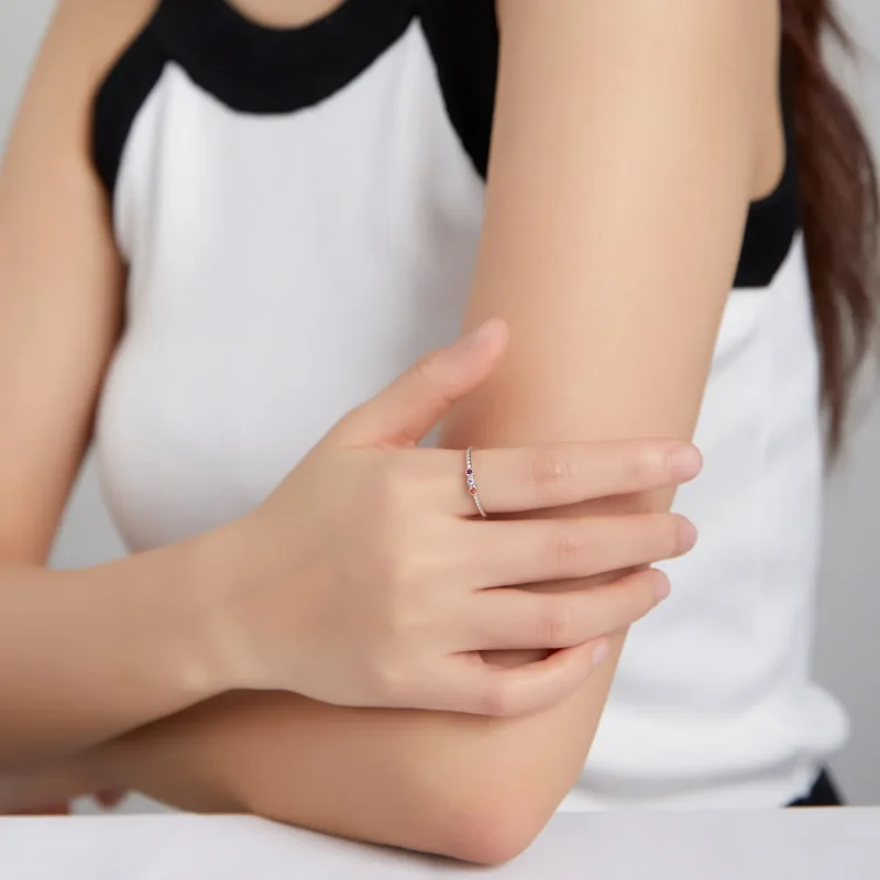 (image for) Pandora Style Silver Ring, Love of Rainbow - SCR722 - View 6