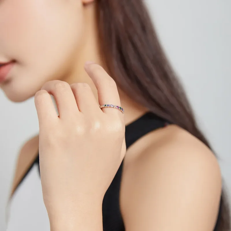 (image for) Pandora Style Silver Ring, Lucky - SCR714 - View 6