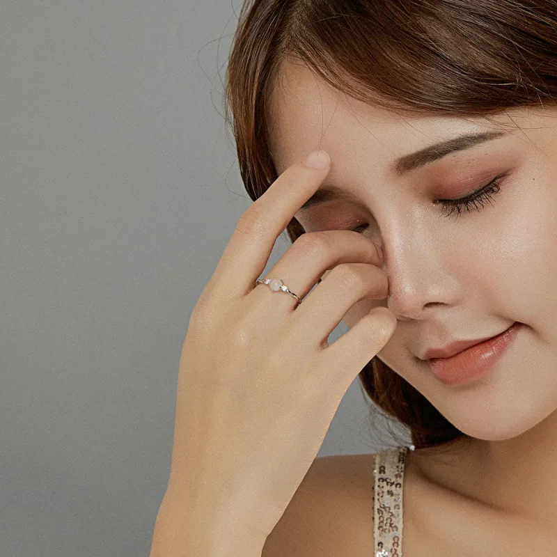 (image for) Pandora Style Silver Ring, Pear - SCR689 - View 7