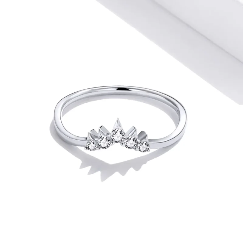 (image for) Pandora Style Silver Ring, Princess Crown - SCR686 - View 4