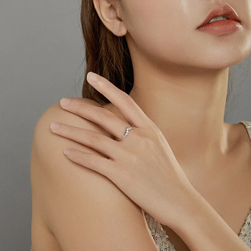 (image for) Pandora Style Silver Ring, Princess Crown - SCR686 - View 6