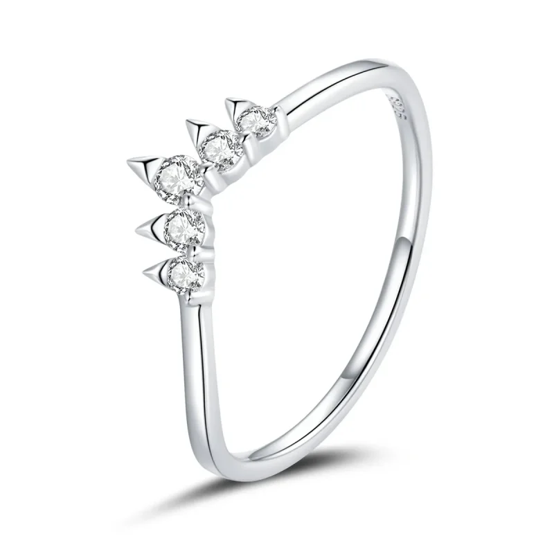 (image for) Pandora Style Silver Ring, Princess Crown - SCR686 - Product Image
